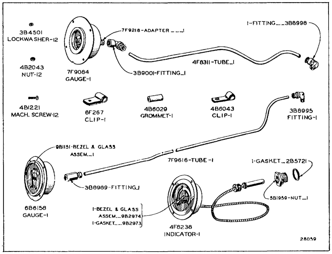 OIL GAUGE, FUEL GAUGE AND HEAT INDICATOR
