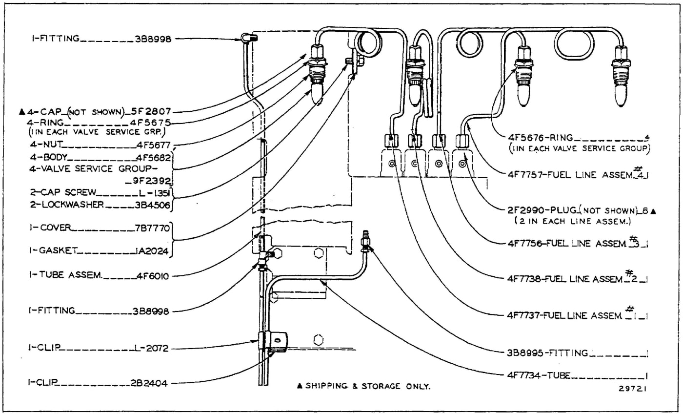 FUEL INJECTION VALVES AND LINES