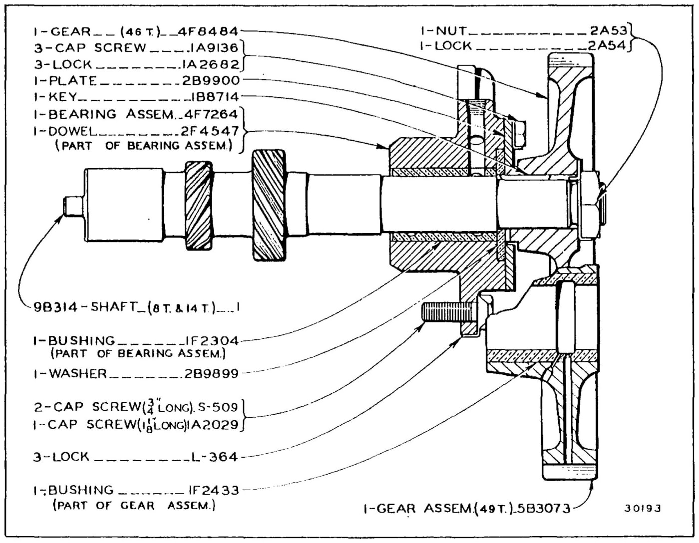ACCESSORY SHAFT AND IDLER GEAR