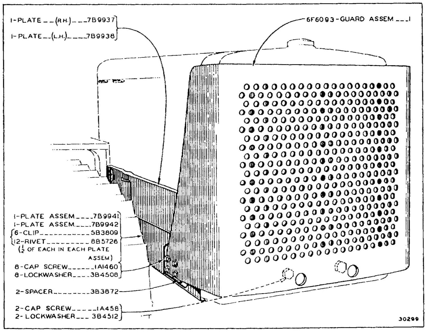 6F6605 RADIATOR GUARD GROUP