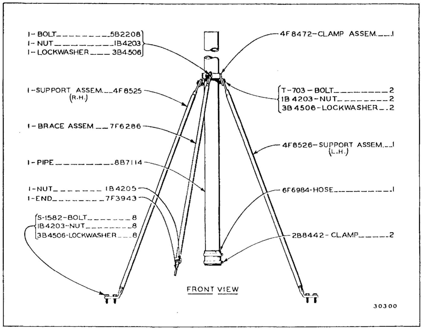 4F8535 AIR CLEANER INLET EXTENSION GROUP - SECOND TYPE