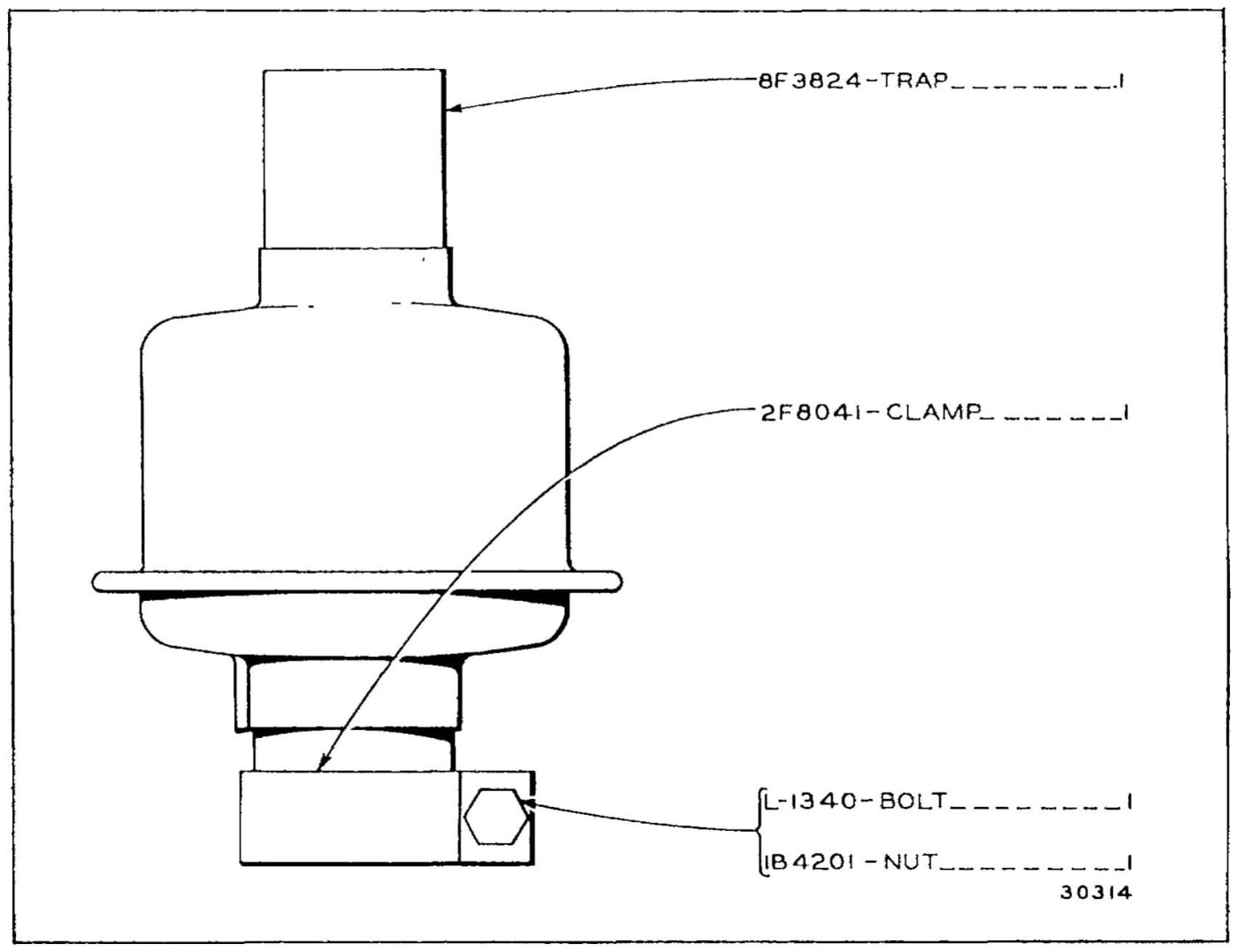 8F3825 EXHAUST RAIN TRAP GROUP - STARTING ENGINE