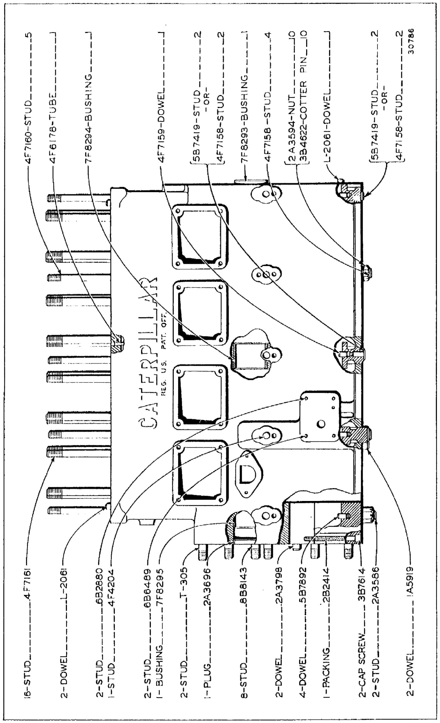 4F7220 CYLINDER BLOCK ASSEMBLY