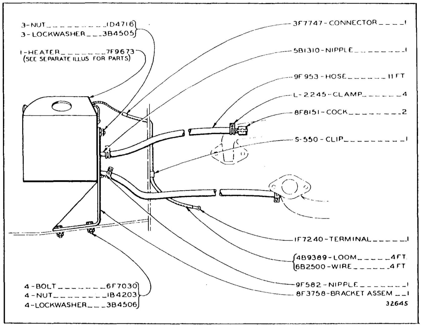 9F5646 CAB HEATER GROUP - FIRST TYPE