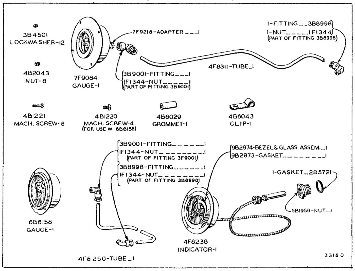 OIL GAUGE, FUEL GAUGE AND HEAT INDICATOR