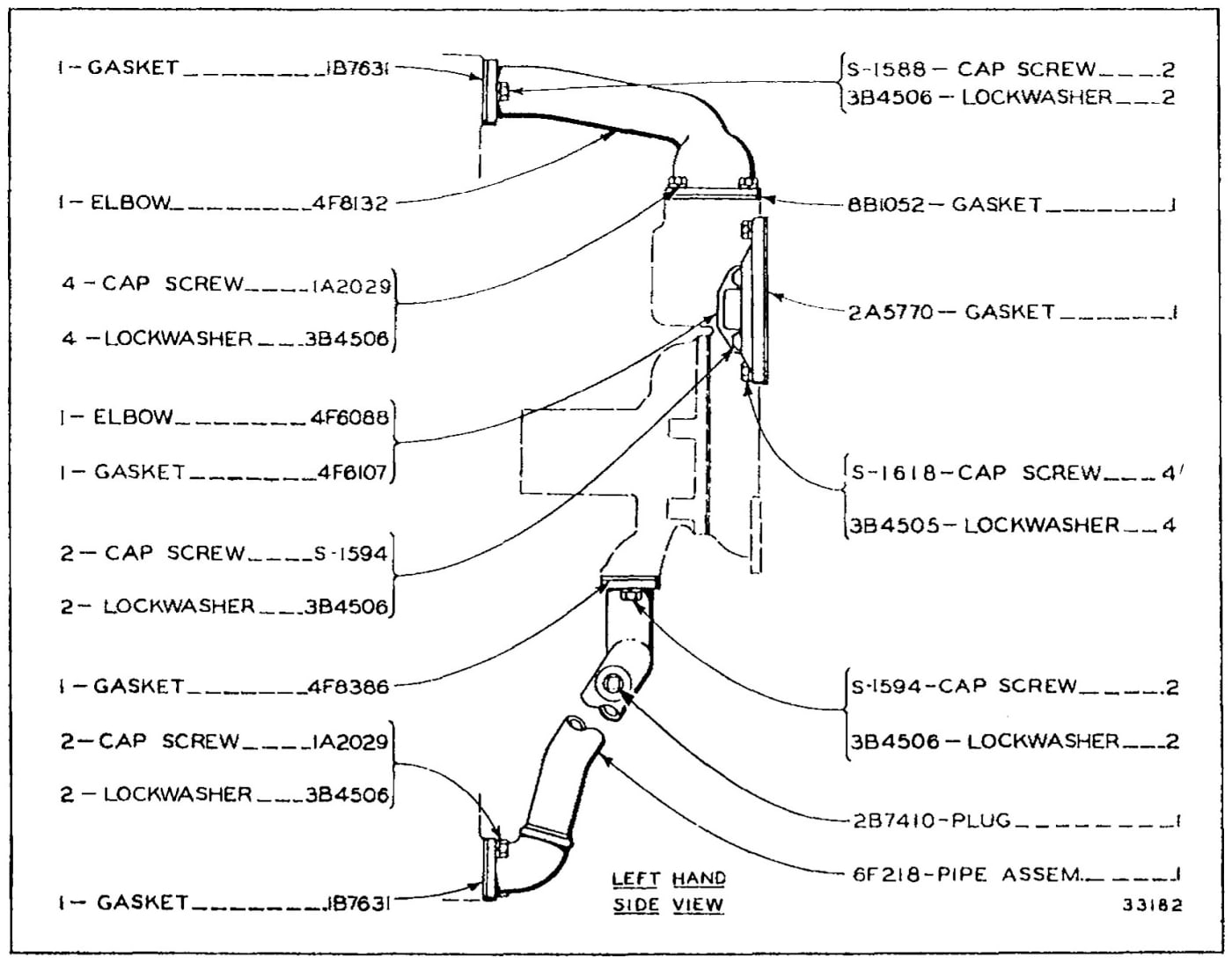 WATER LINES - LEFT HAND SIDE VIEW
