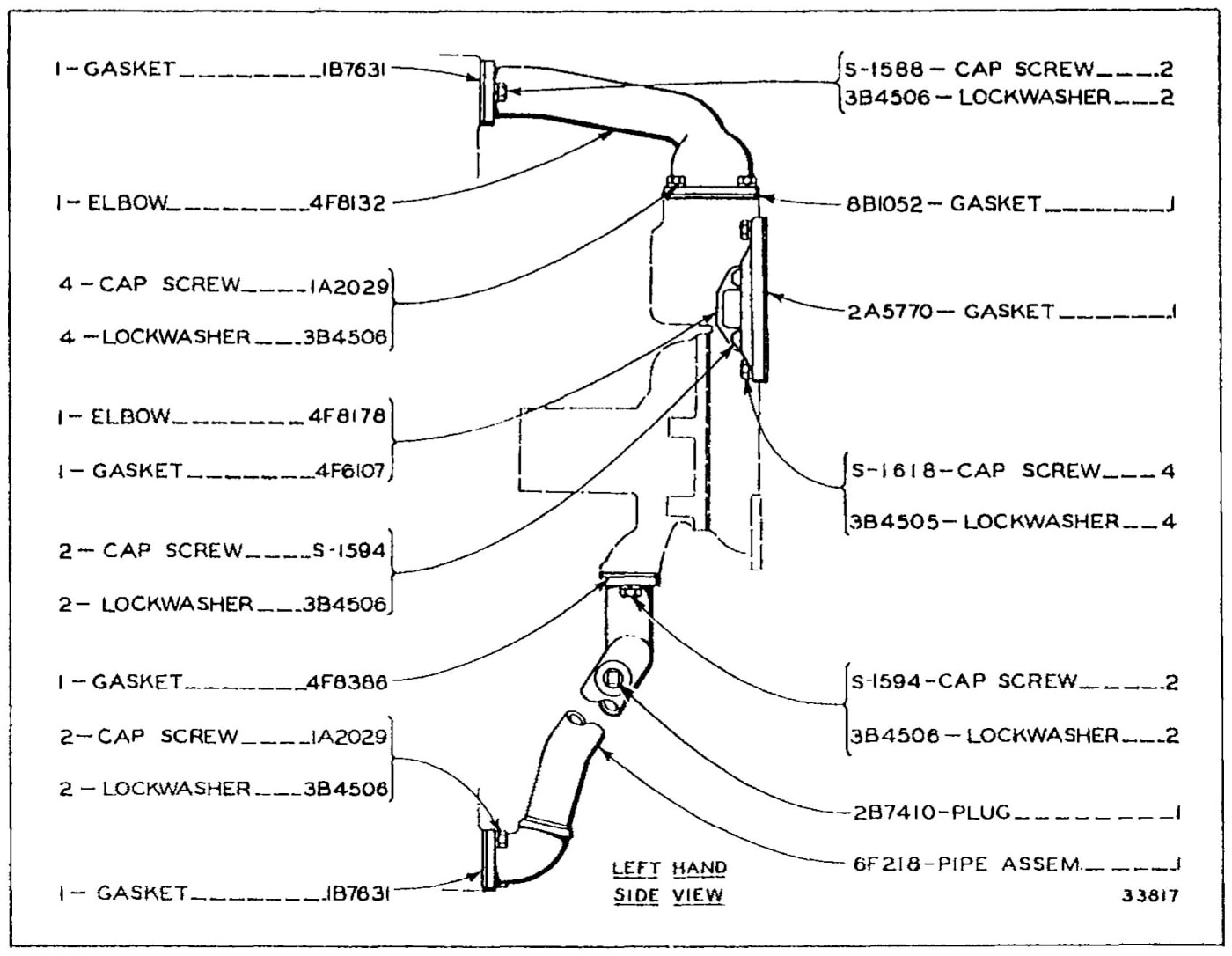 WATER LINES - LEFT HAND SIDE VIEW