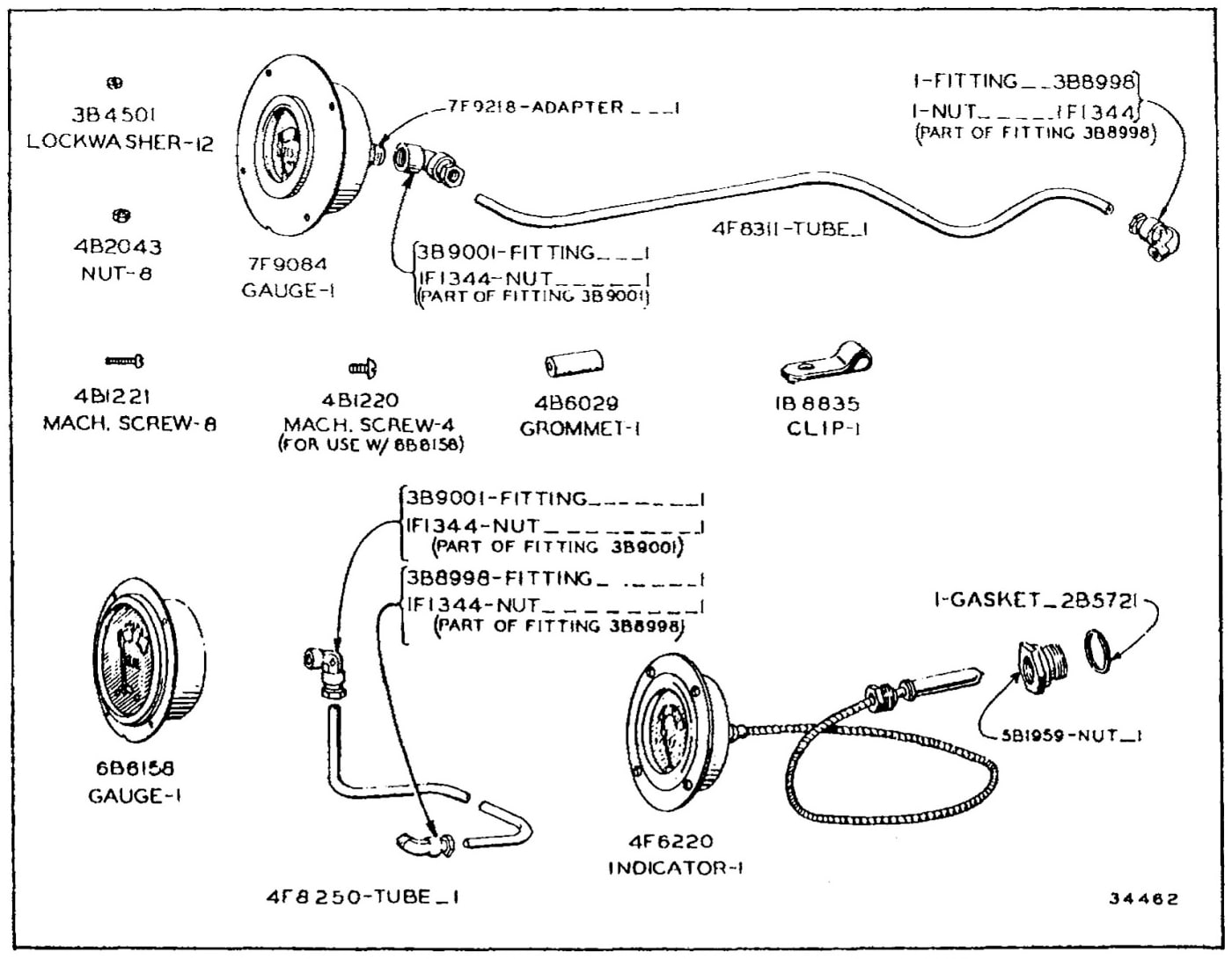 OIL GAUGE, FUEL GAUGE AND HEAT INDICATOR