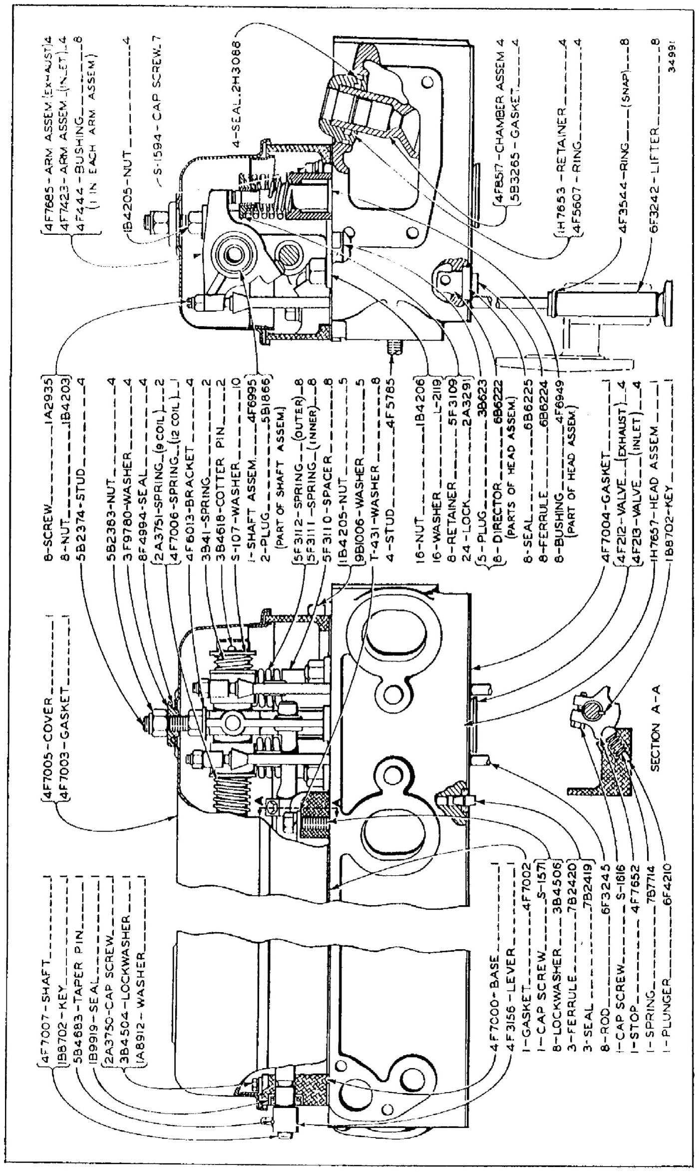 CYLINDER HEAD AND VALVE MECHANISM