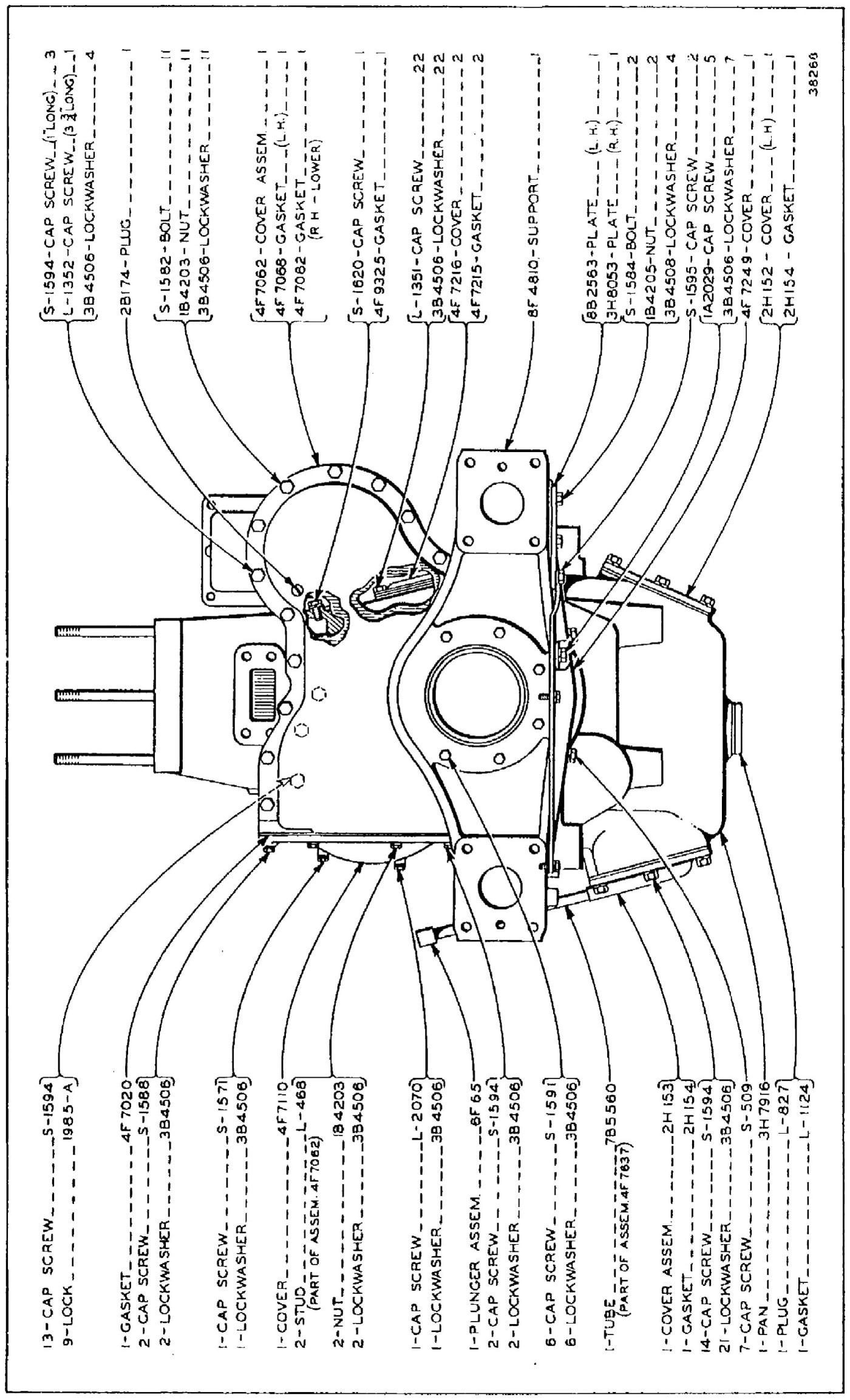 CYLINDER BLOCK AND COVERS - FRONT VIEW