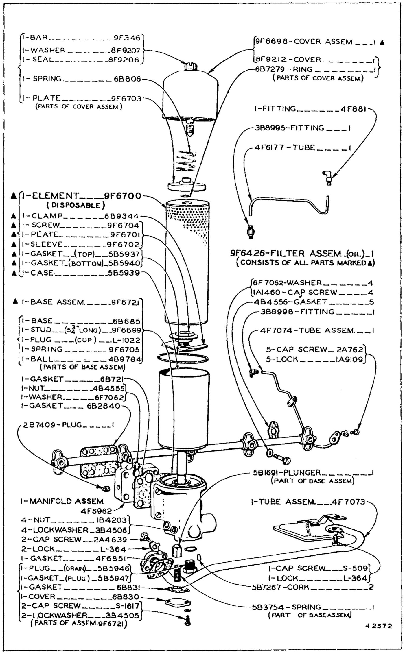 OIL LINES AND FILTER - FULL FLOW SYSTEM