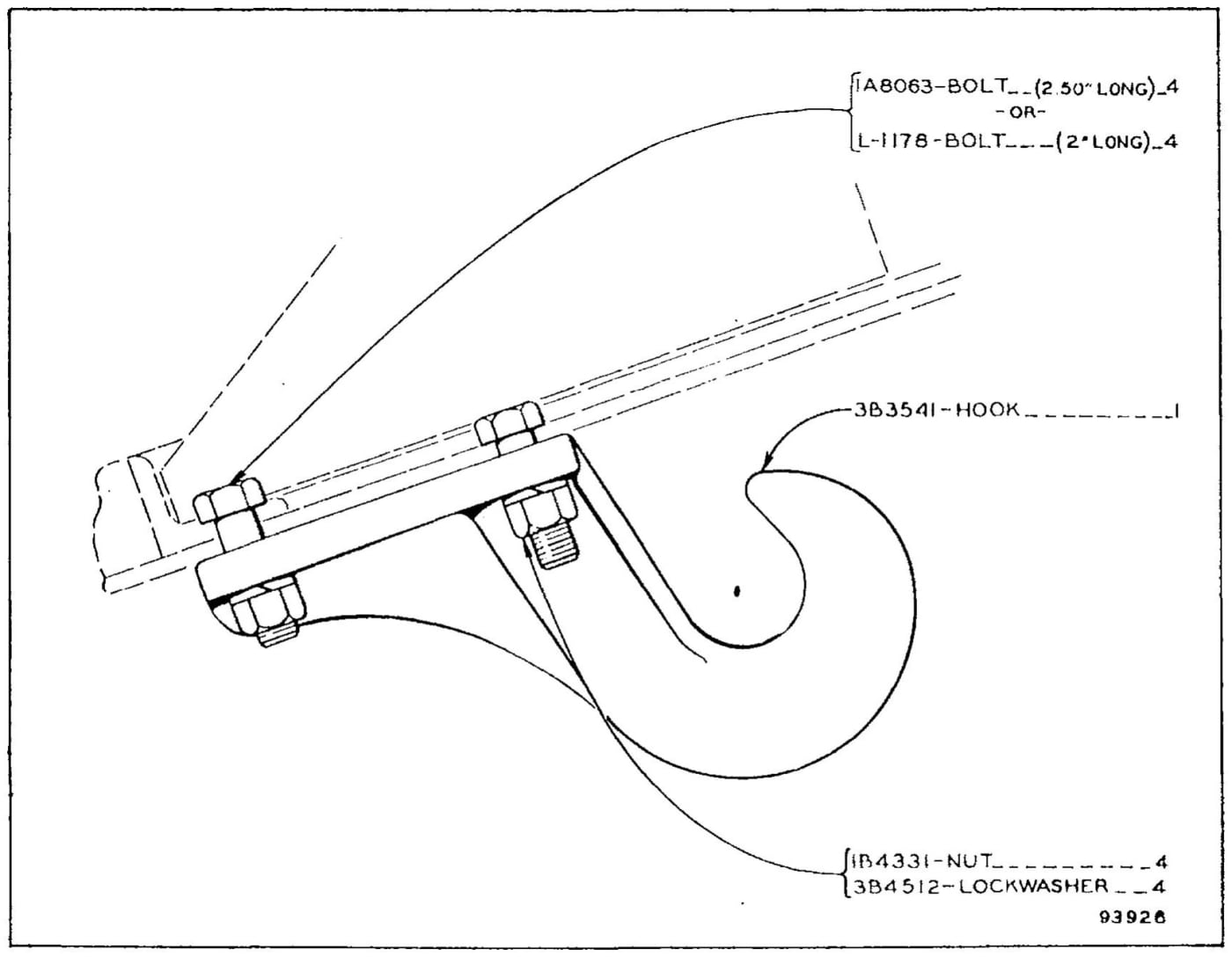 3B2665 FRONT PULL HOOK GROUP