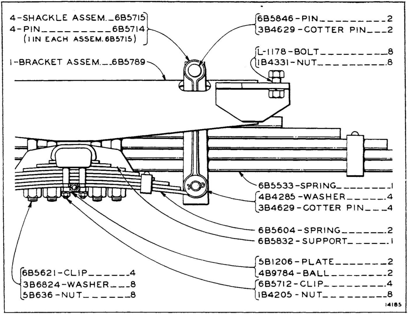 EQUALIZER SPRING (Serial No. 7M1 to 7M381 Inclusive)