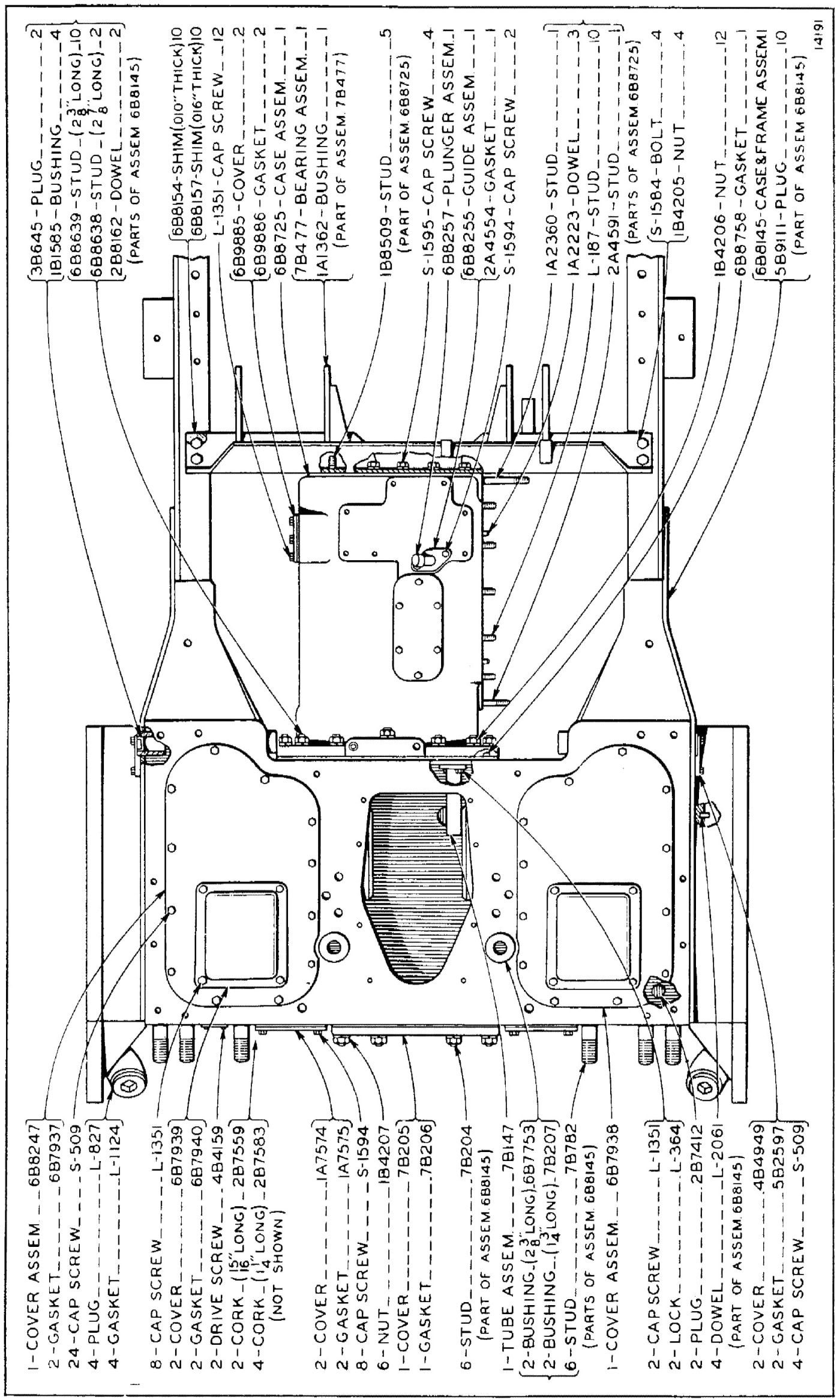 TRANSMISSION CASE AND COVERS (Serial No. 7M1 to 7M1018 Inclusive)