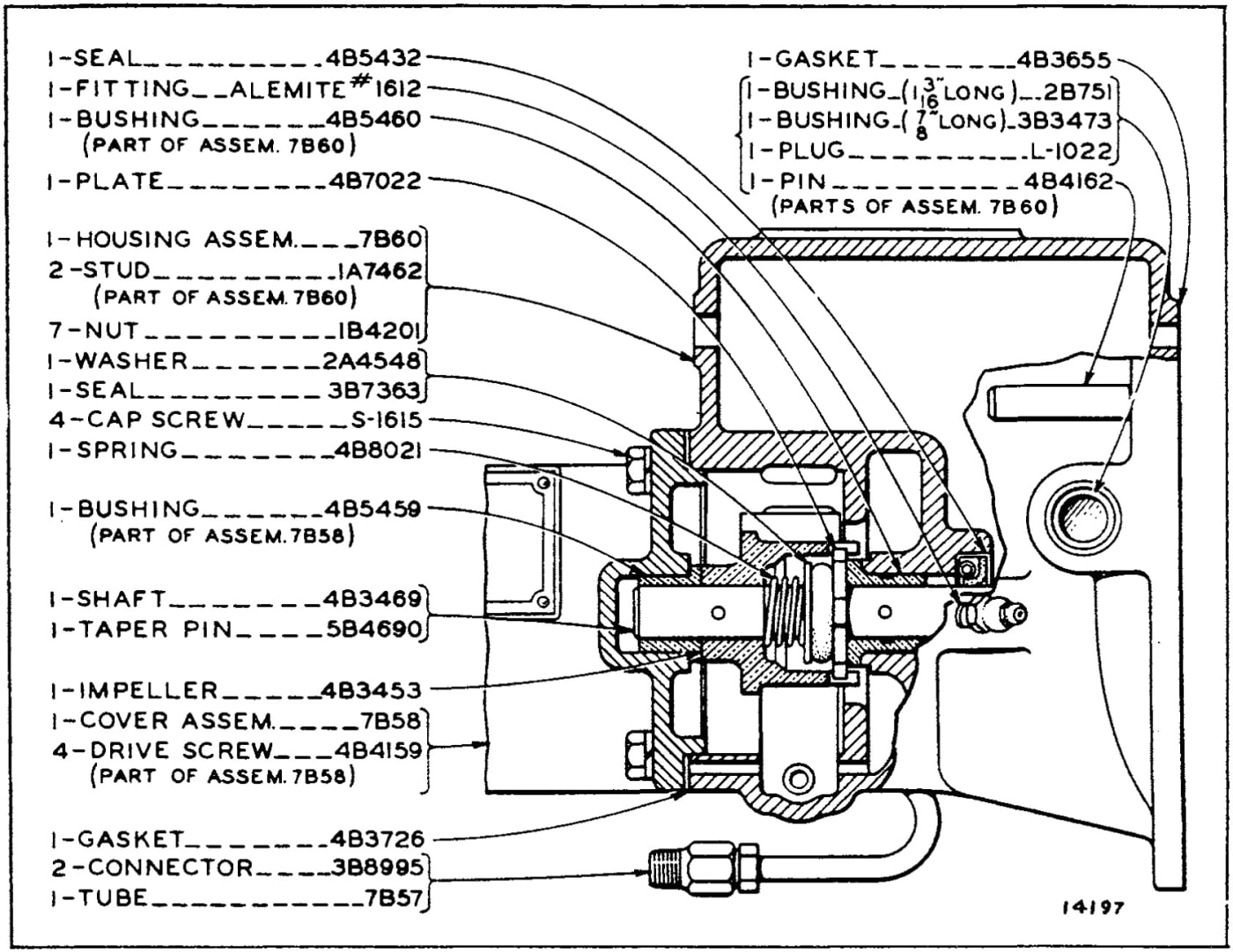 WATER PUMP (STARTING ENGINE)