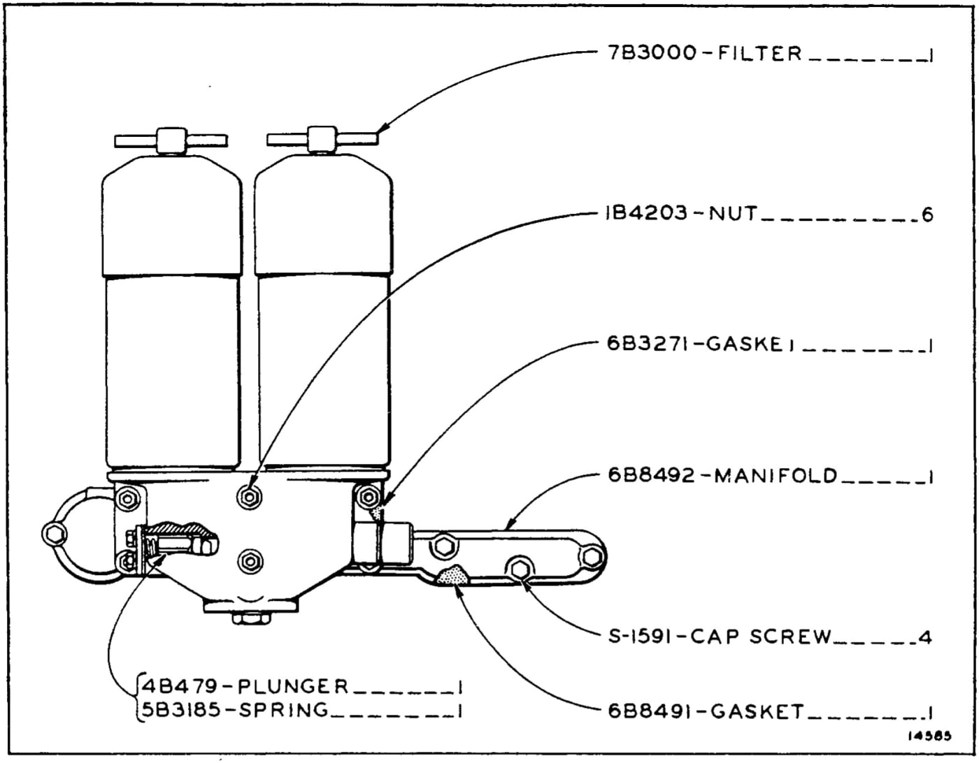 OIL FILTER - SERIAL NO. 7M1 TO 7M1938