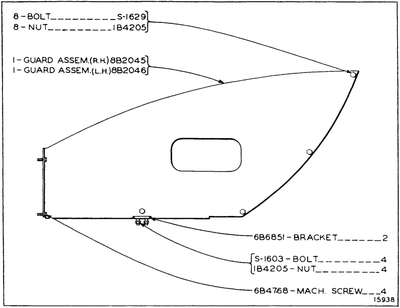 8B2051 BRUSH GUARD GROUP