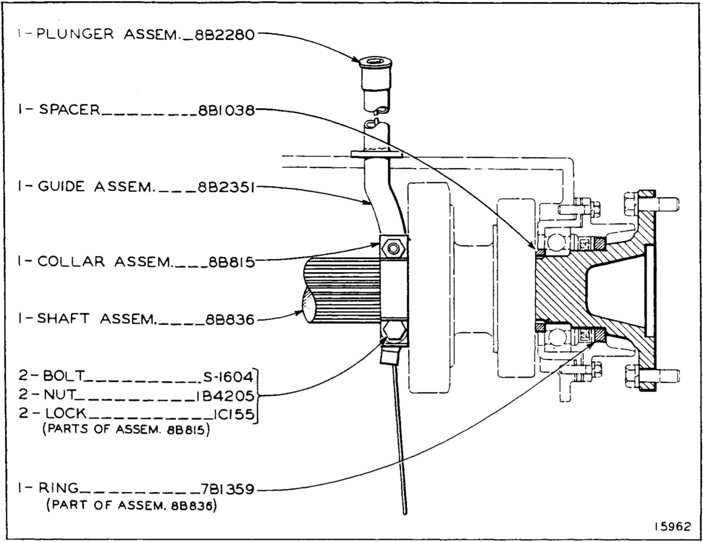 8B1039 UPPER TRANSMISSION SHAFT GROUP - Field Replacement