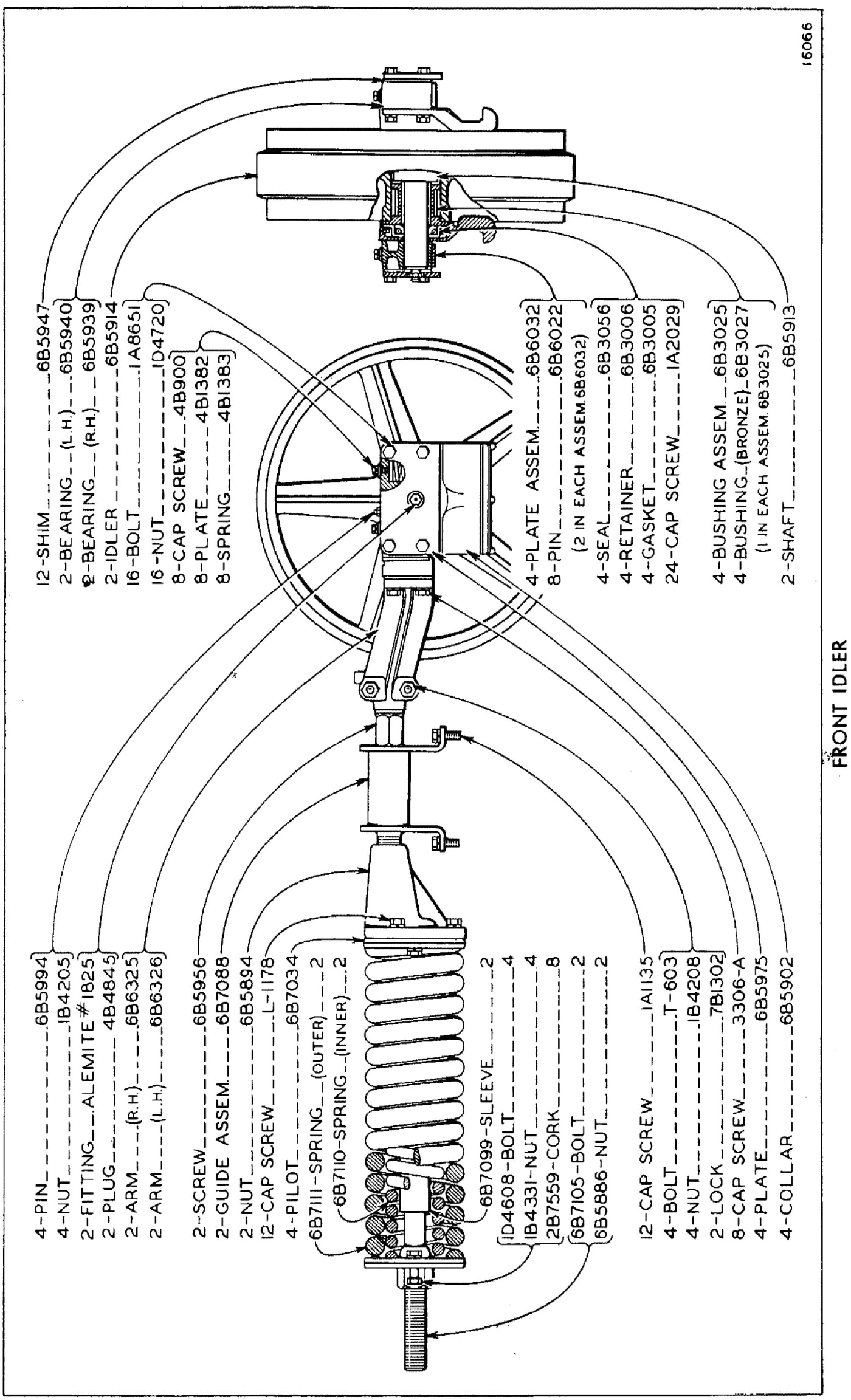FRONT IDLER (Serial No. 7M1 to 7M2144 Inclusive)