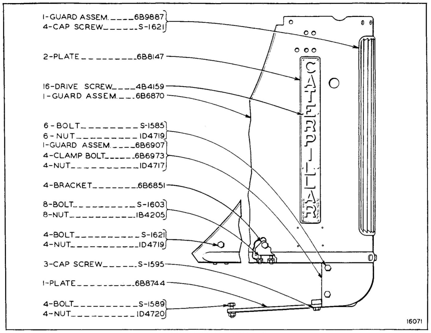 RADIATOR GUARD - SERIAL NO. 7M1 TO 7M1833