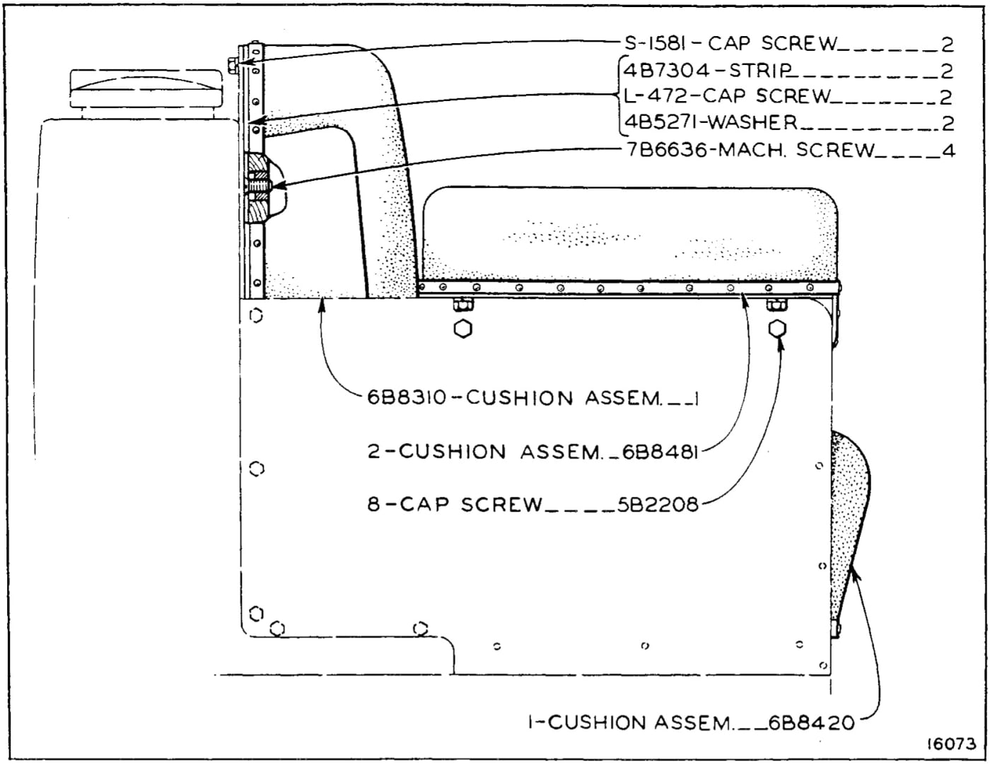 SEAT CUSHIONS (Serial No. 7M1 to 7M3797 Inclusive)