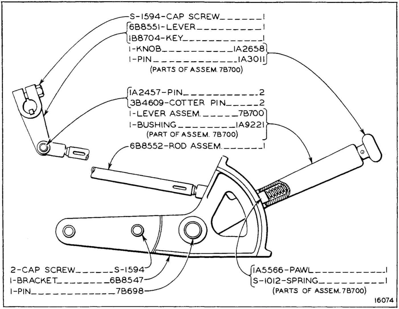 COMPRESSION RELEASE CONTROL - SERIAL NO. 7M1 TO 7M1125
