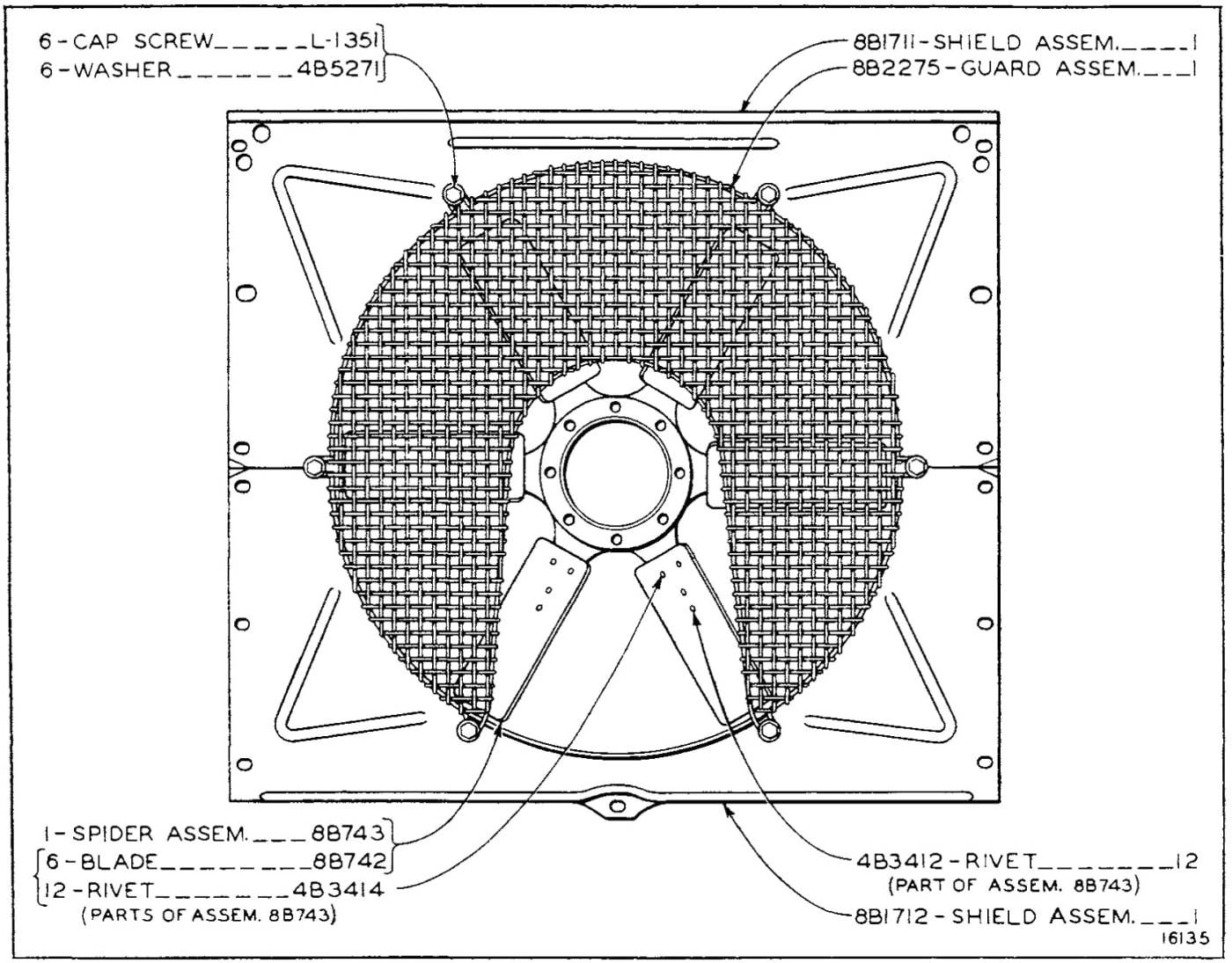 BLOWER FAN AND GUARD GROUP