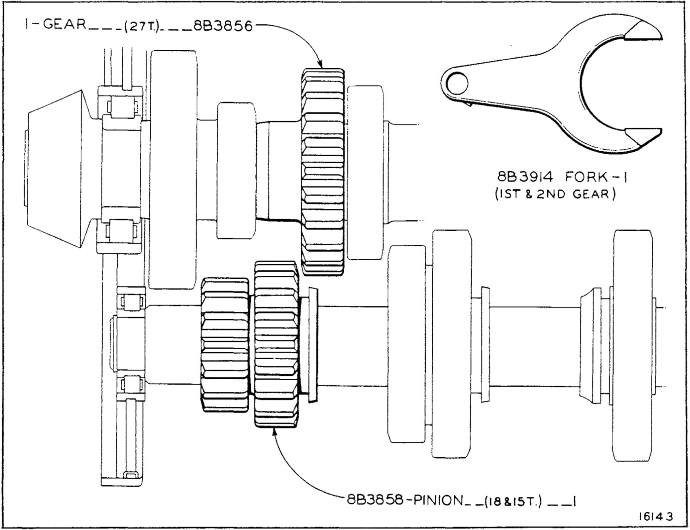 8B3859 LOW SPEED SECOND GEAR GROUP - 1.9 M.P.H.