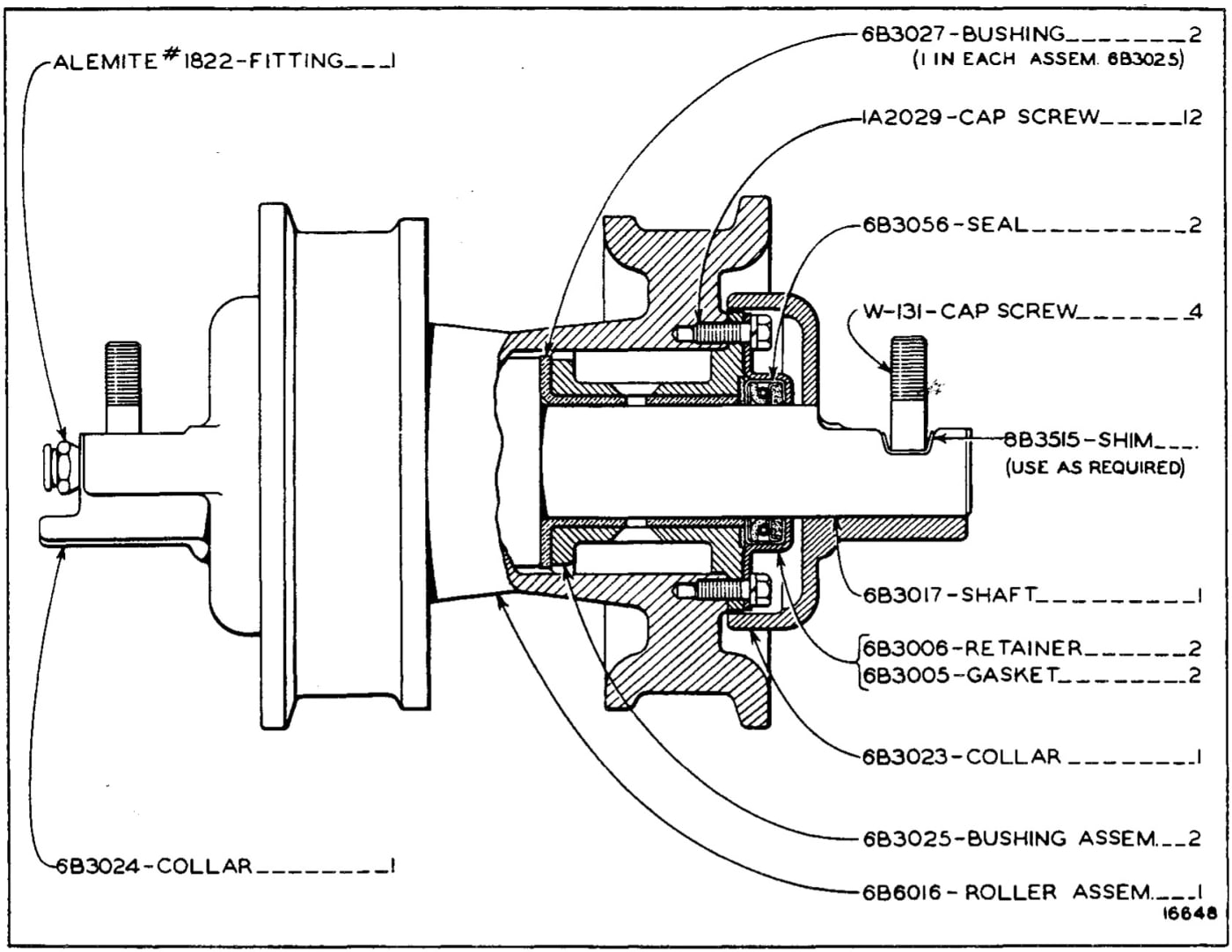TRACK ROLLER - Double Flange (4 Groups Req'd.) (Serial No. 7M2116 to 7M2929 Inclusive)