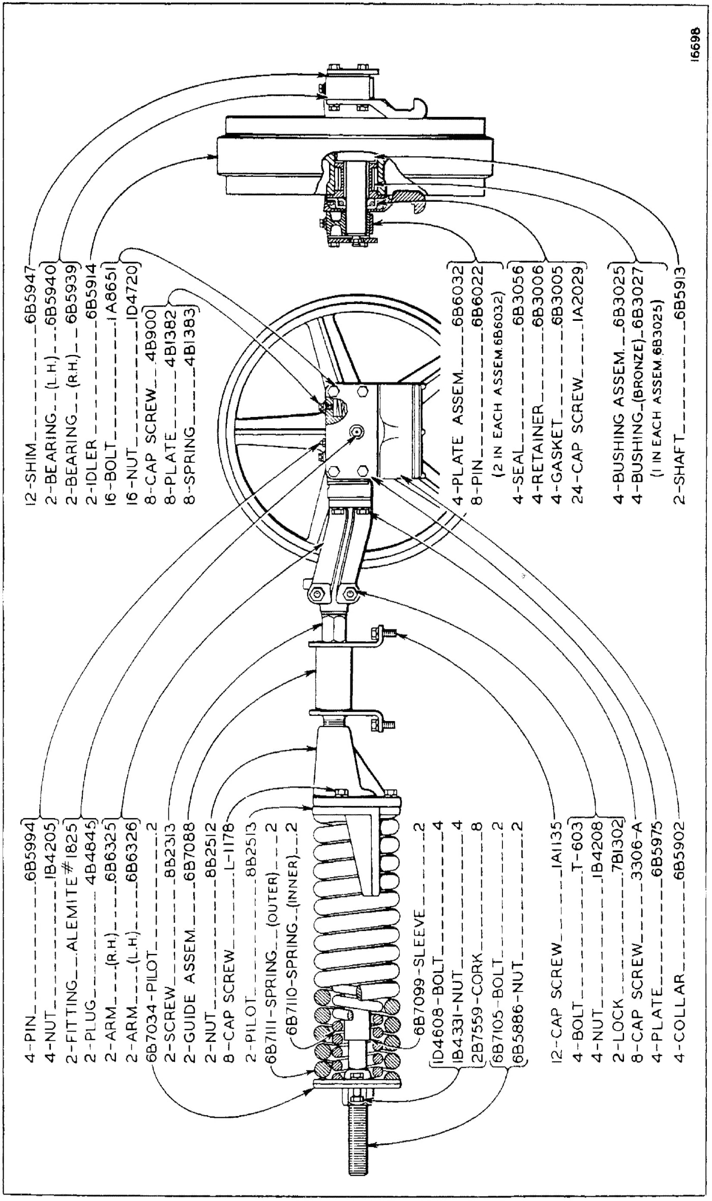 FRONT IDLER (Serial No. 7M2145 to 7M2929 Inclusive)
