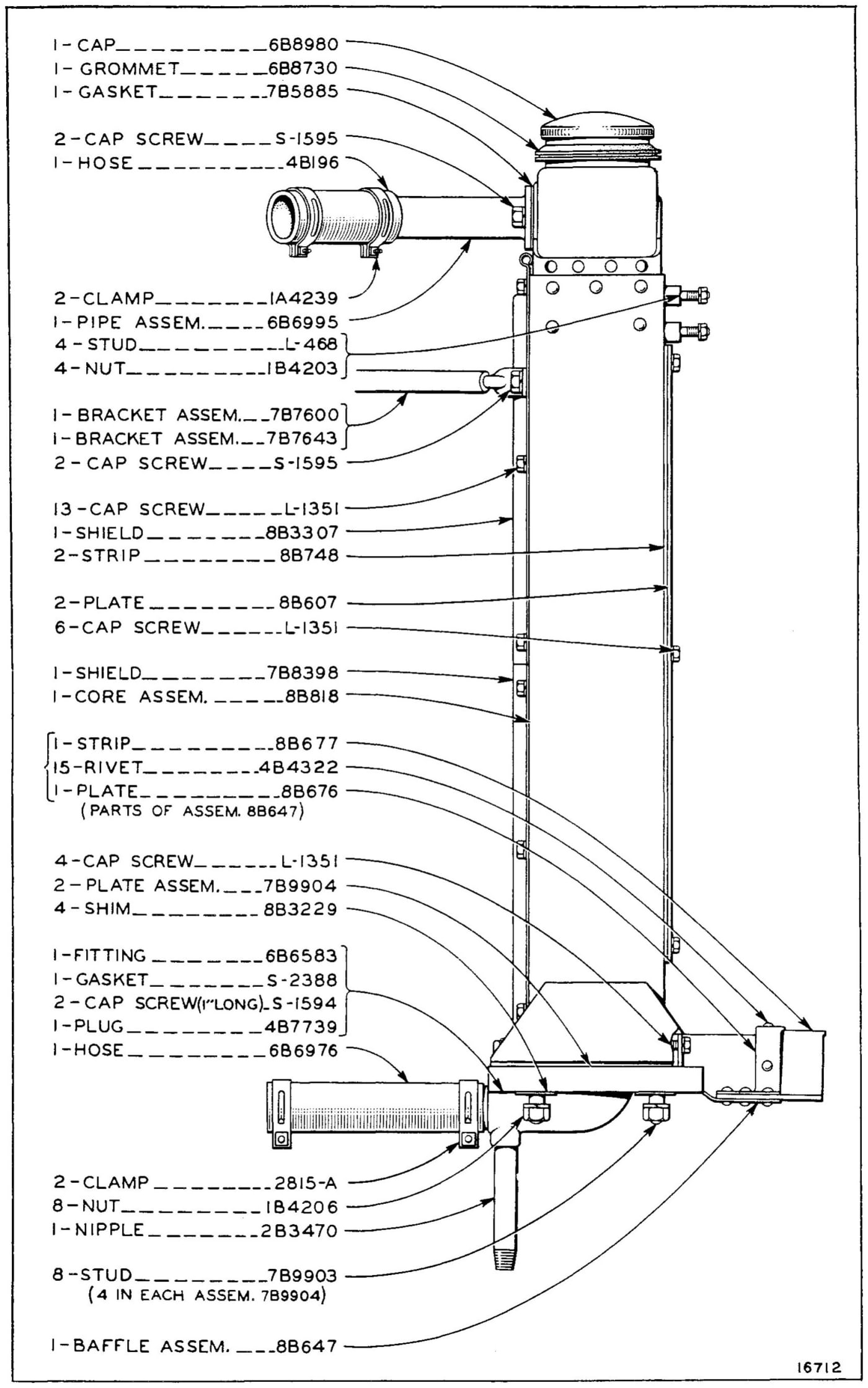 RADIATOR GROUP - SERIAL NO. 7M1986 TO 7M2168