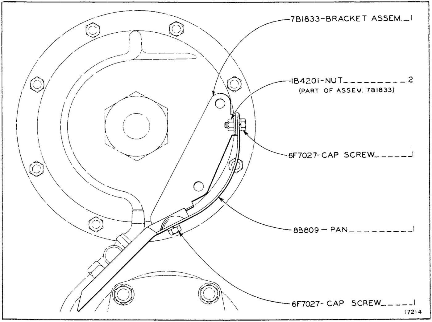 7B1835 WATER PUMP DRIP PAN GROUP