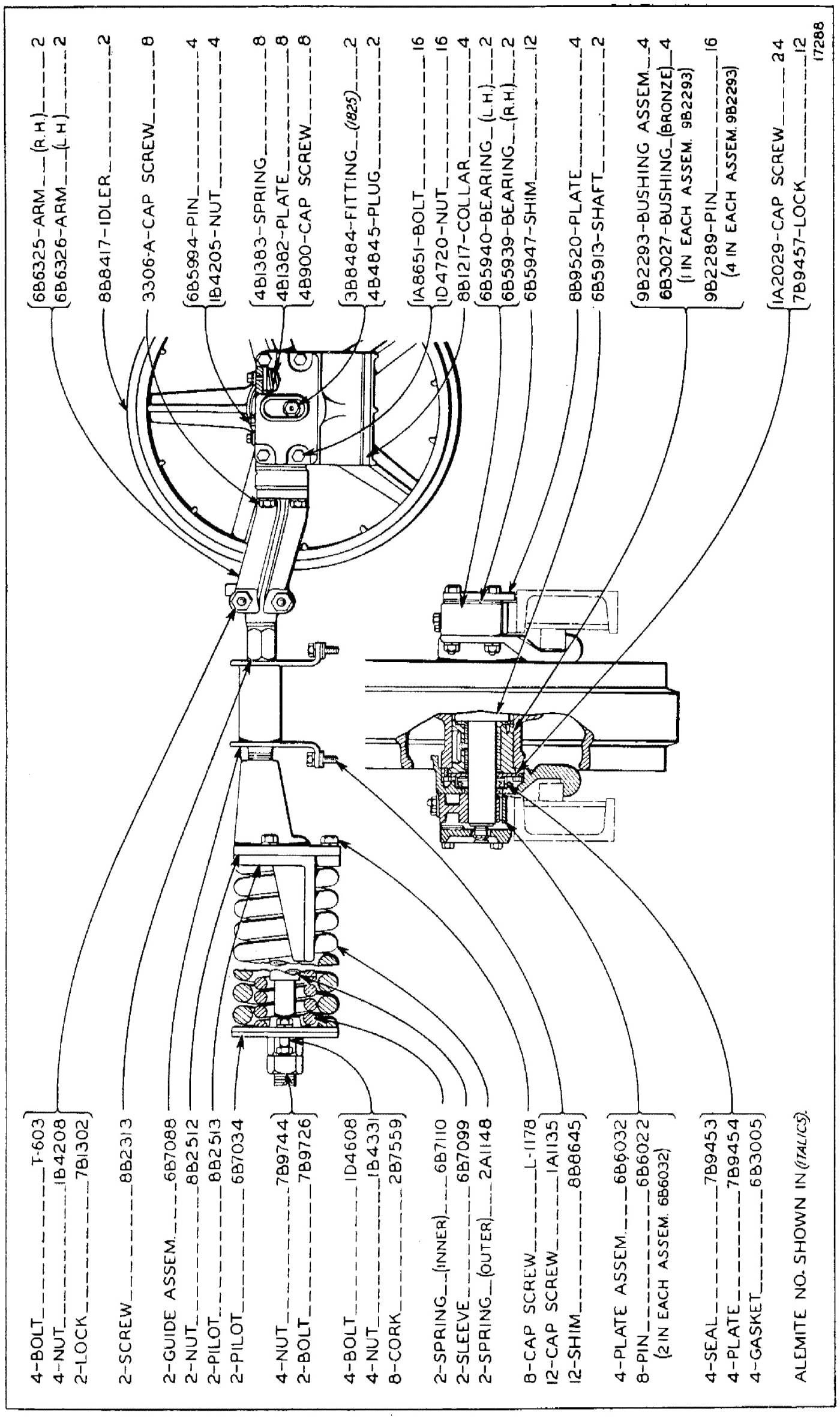 FRONT IDLER (Serial No. 7M2930 to 7M4324 Inclusive)