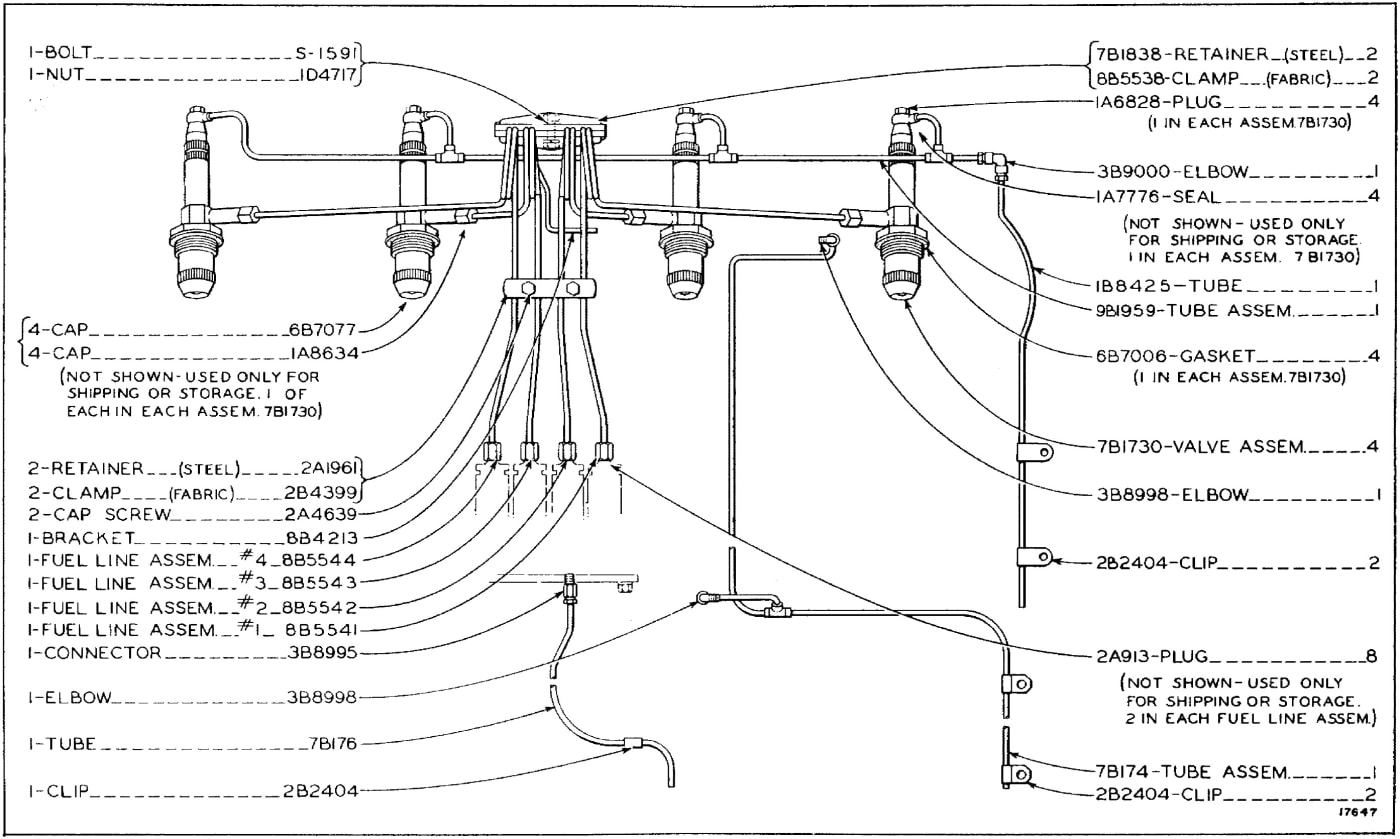 FUEL INJECTION VALVES AND LINES