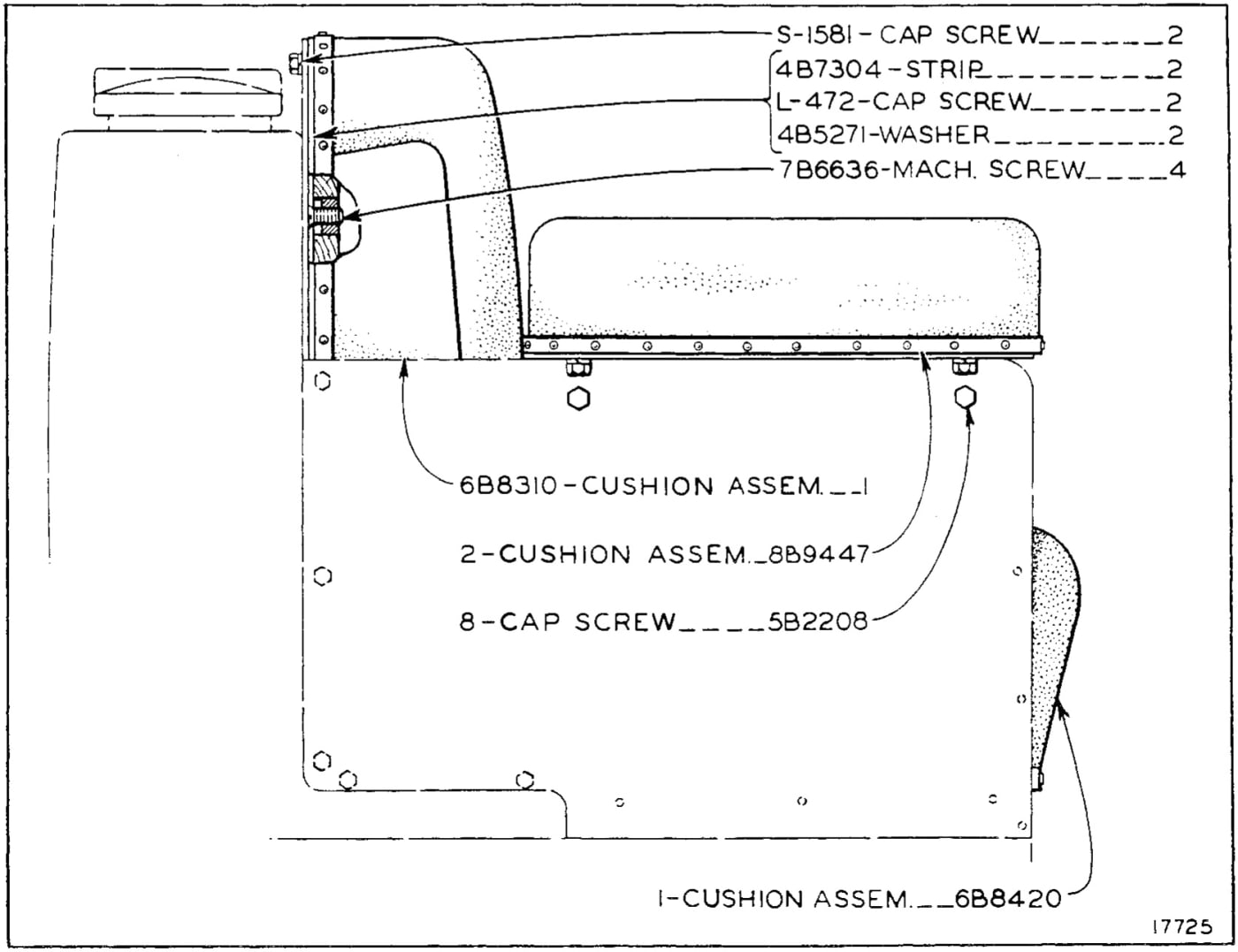 SEAT CUSHIONS (Effective with Serial No. 7M3798)