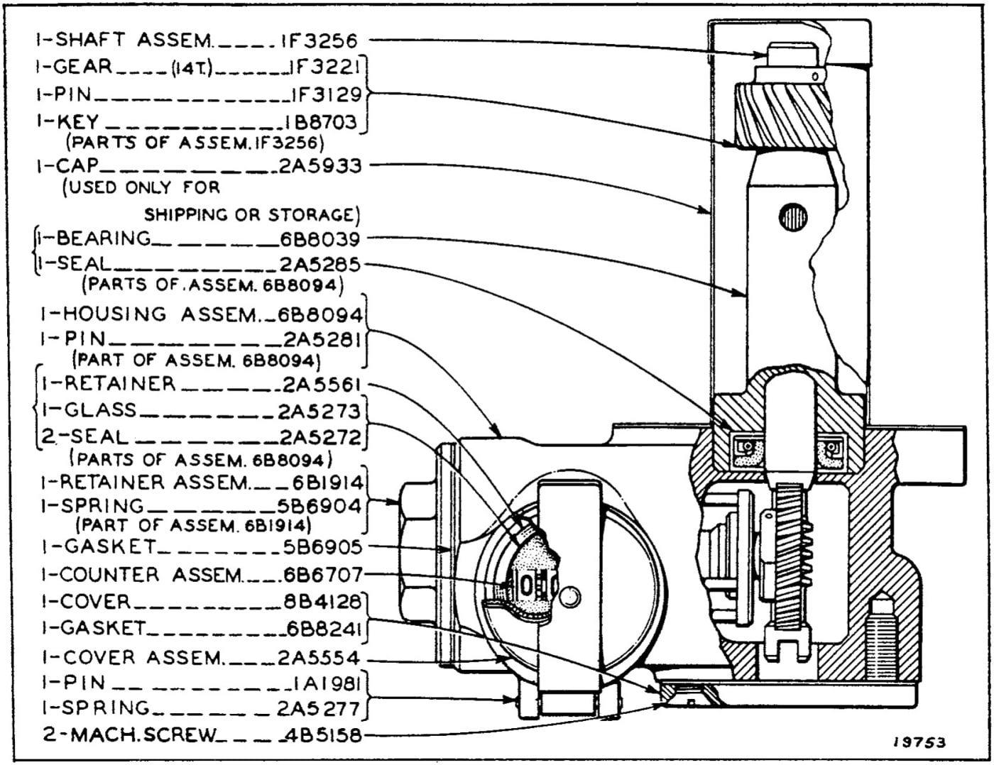6B6708 HOUR METER GROUP