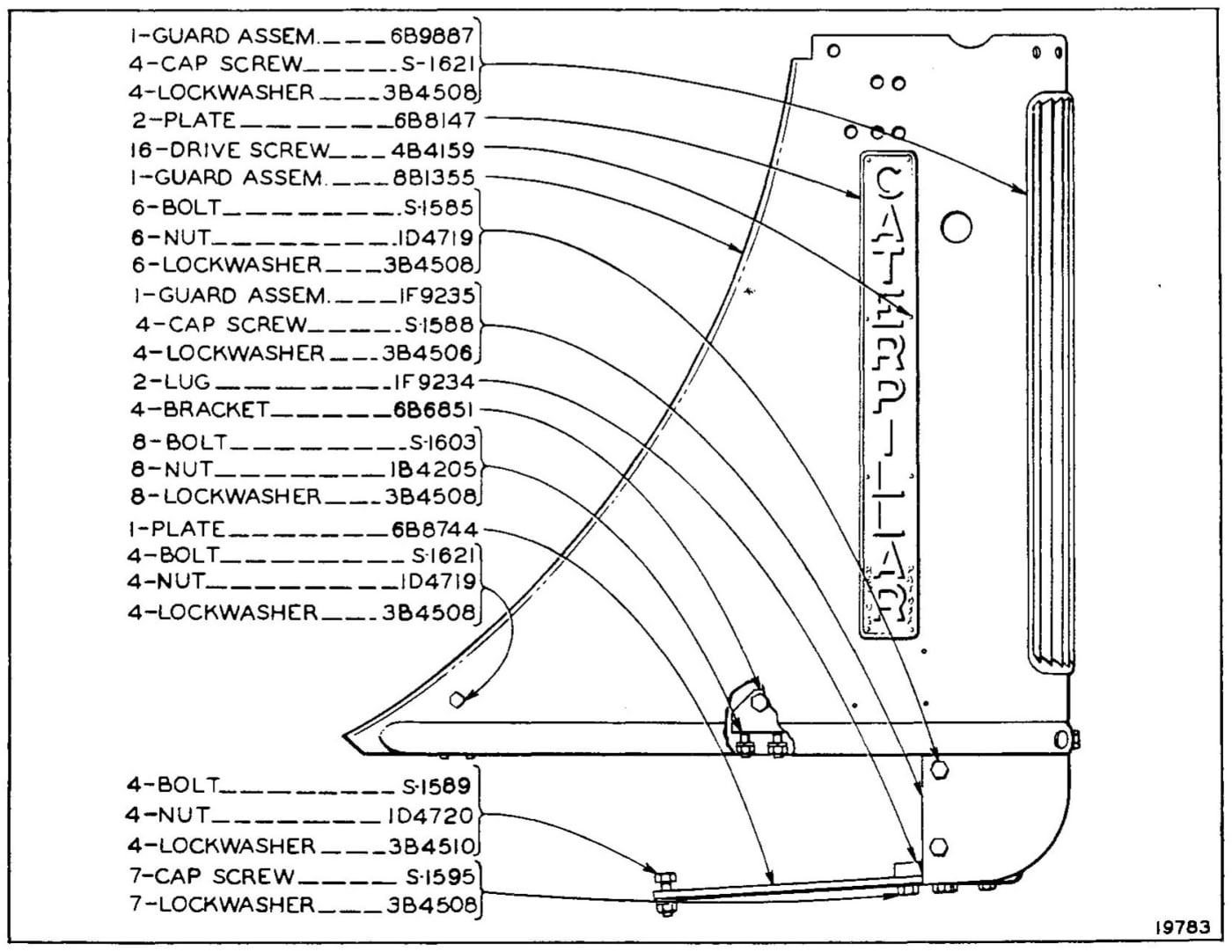RADIATOR GUARD - EFFECTIVE SERIAL NO. 7M1834