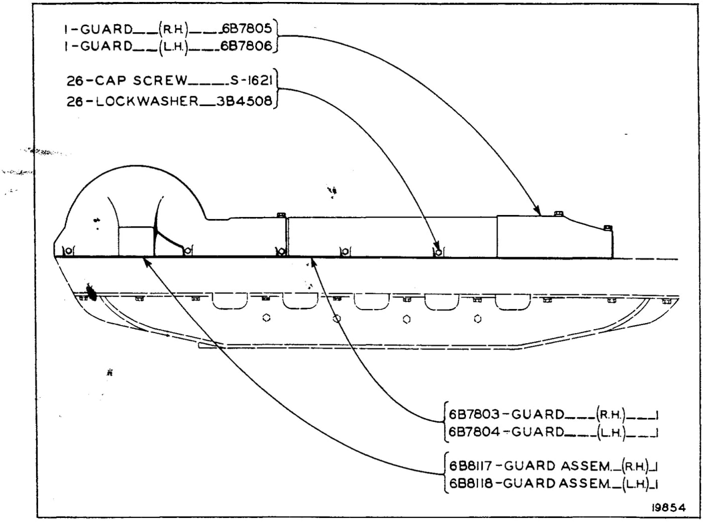 TRACK ROLLER FRAME GUARDS