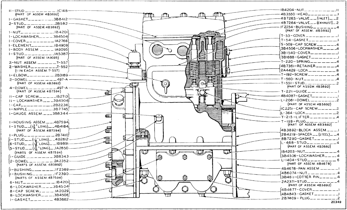 CYLINDER BLOCK, CYLINDER HEAD AND VALVE MECHANISM (STARTING ENGINE)