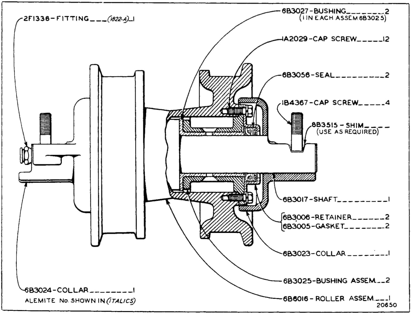 TRACK ROLLER - Double Flange (4 Groups Req'd.) (Serial No. 7M1 to 7M2115 Inclusive)