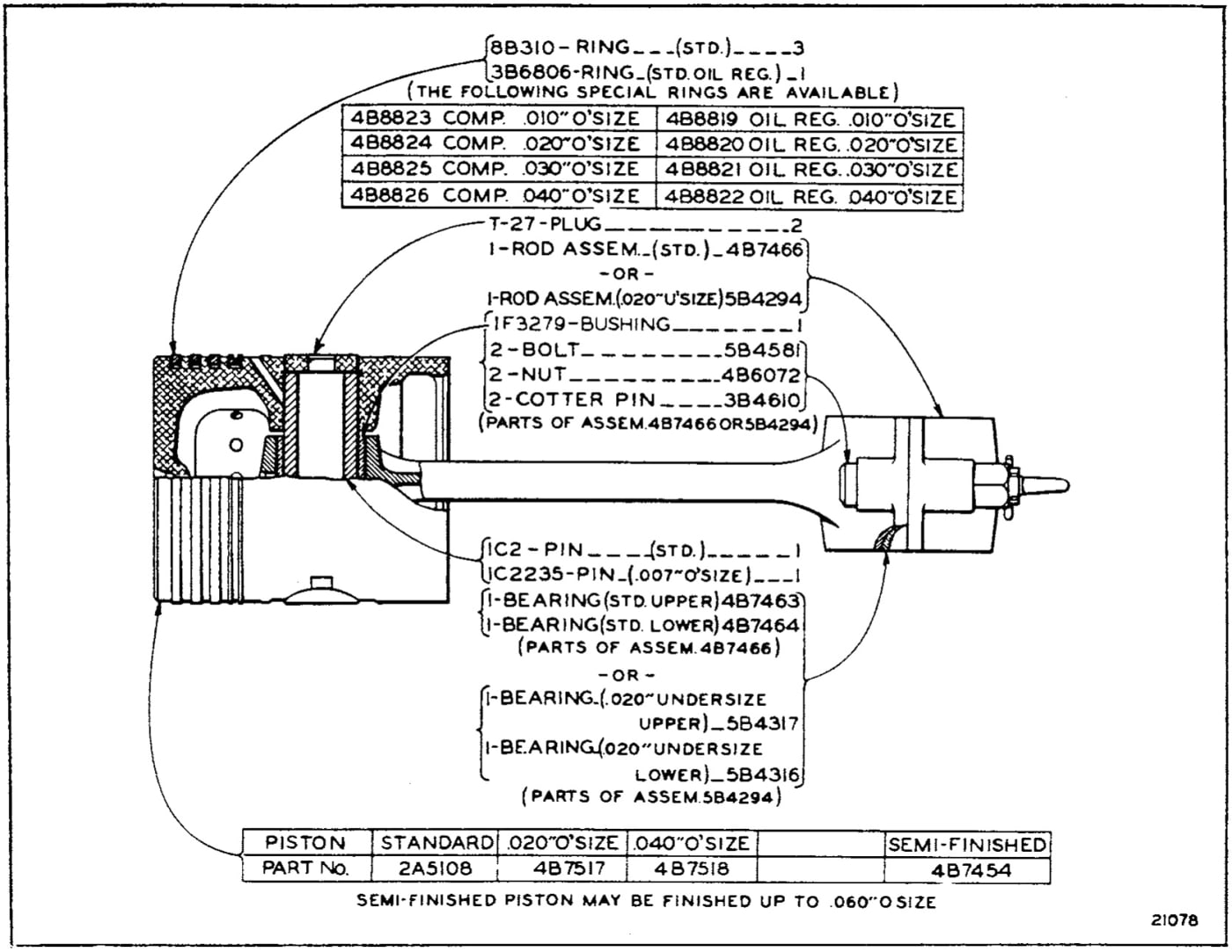CONNECTING ROD AND PISTON