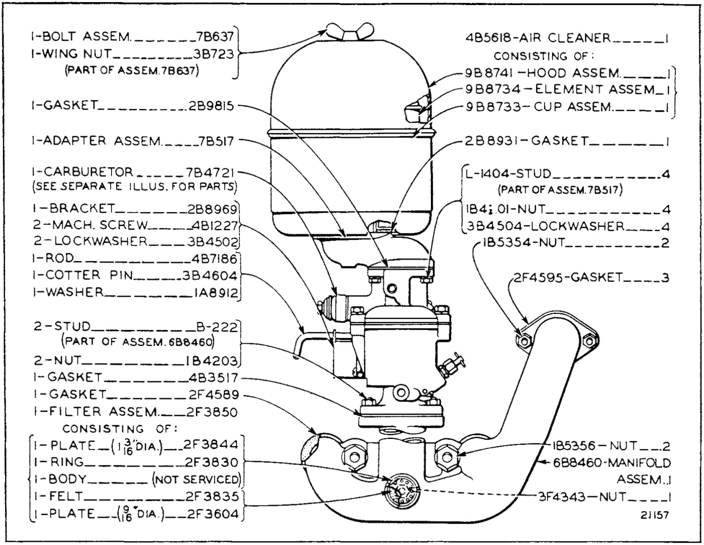 MANIFOLD AND AIR CLEANER