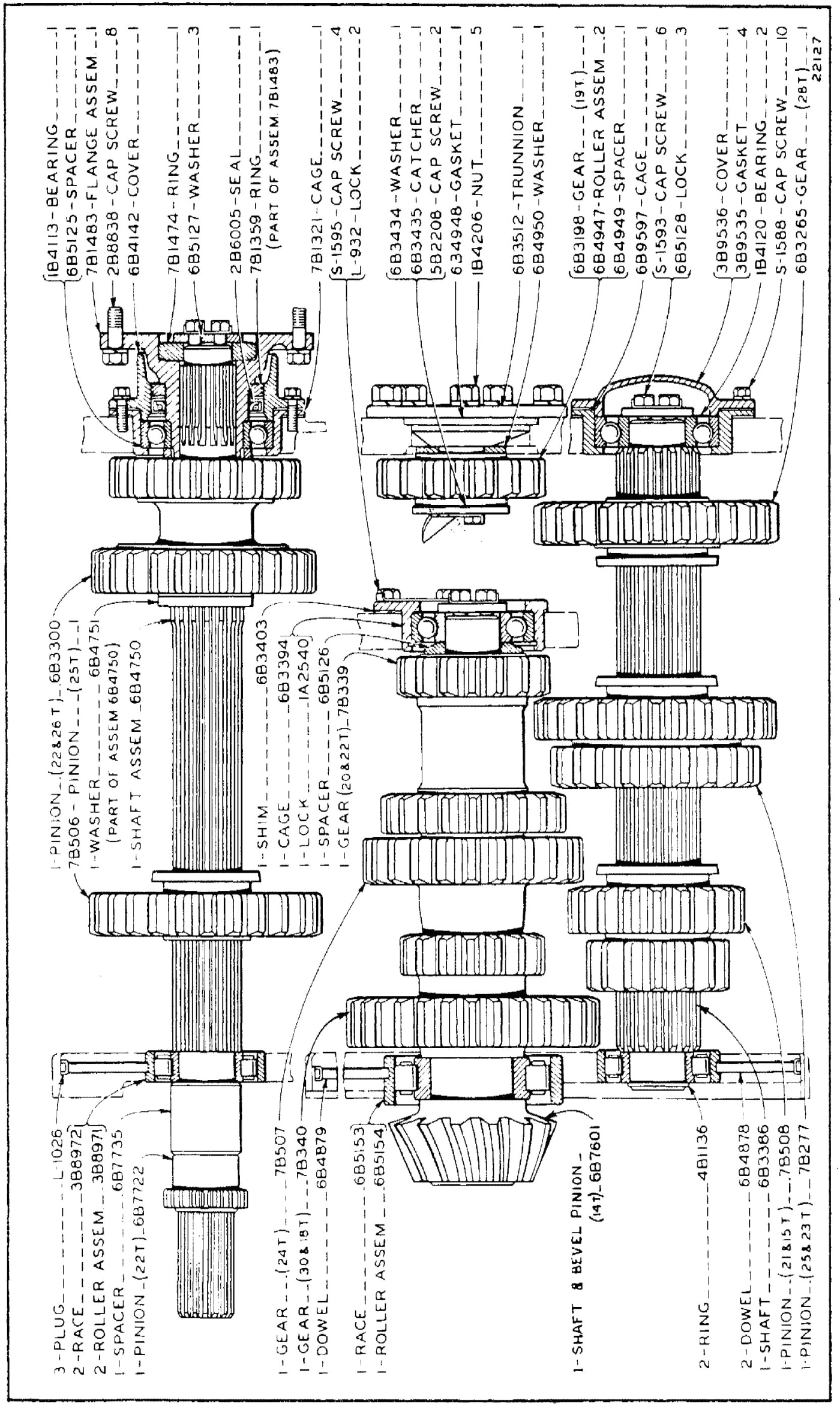 7B717 TRANSMISSION GROUP (First Type) (Serial No. 7M1 to 7M1018 Inclusive)