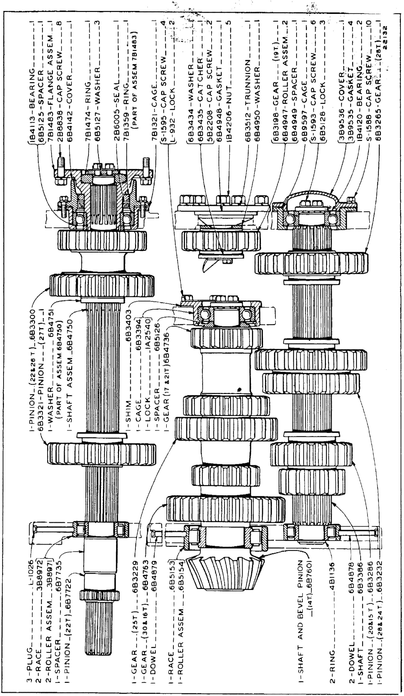6B8763 TRANSMISSION GROUP (First Type) (Serial No. 7M1 to 7M1018 Inclusive)