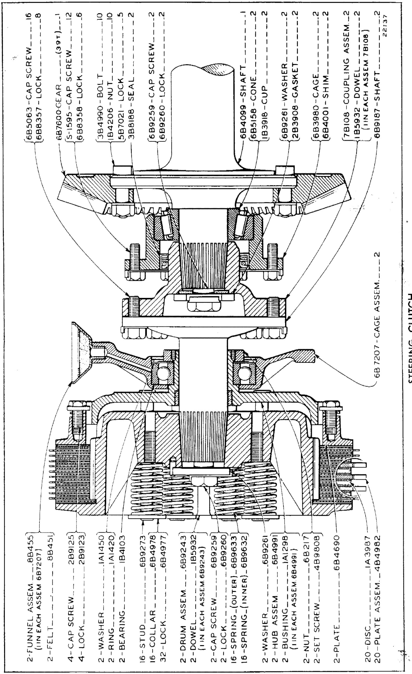 STEERING CLUTCH (Serial No. 7M1 to 7M1487 Inclusive)