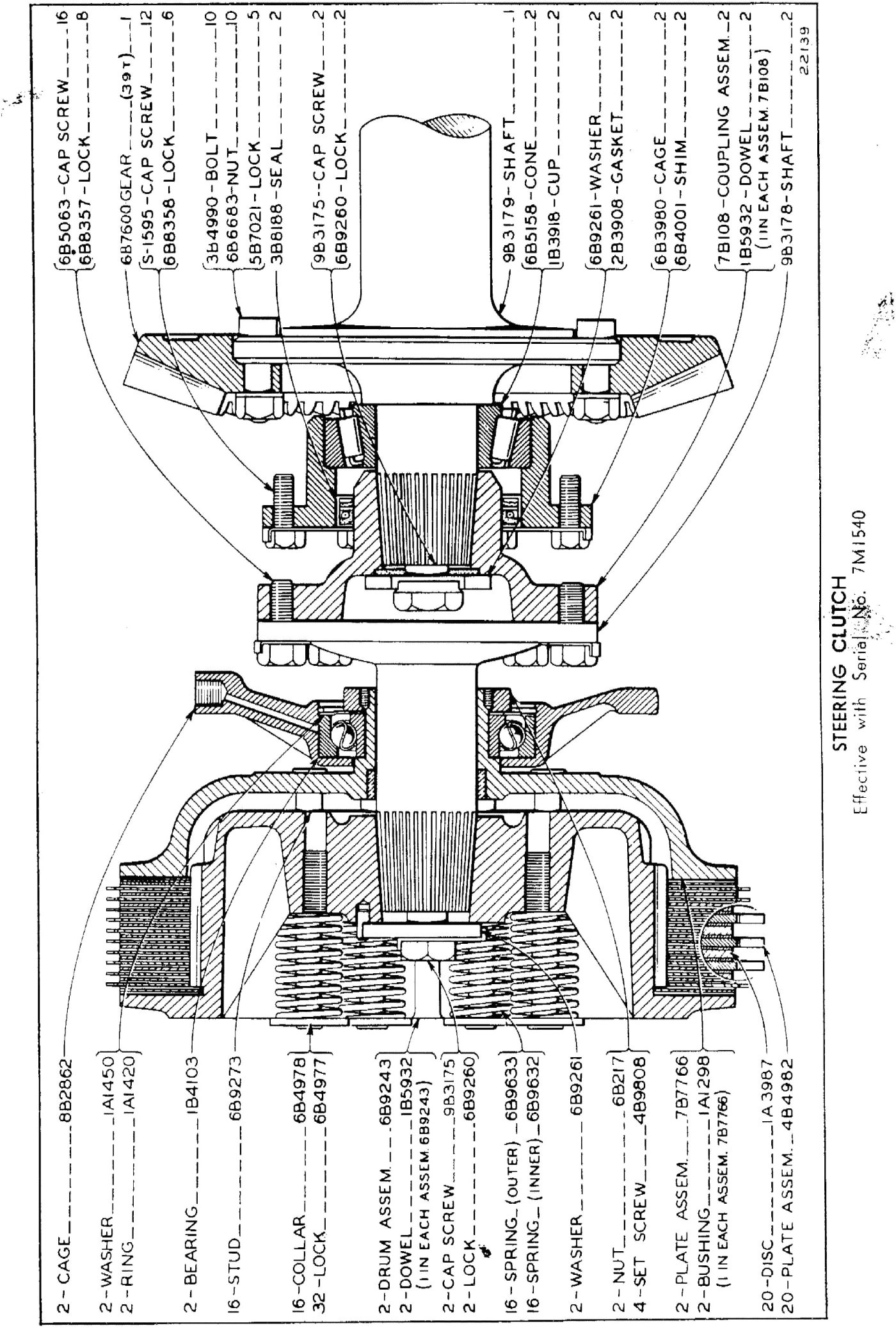 STEERING CLUTCH (Effective with Serial No. 7M1540)