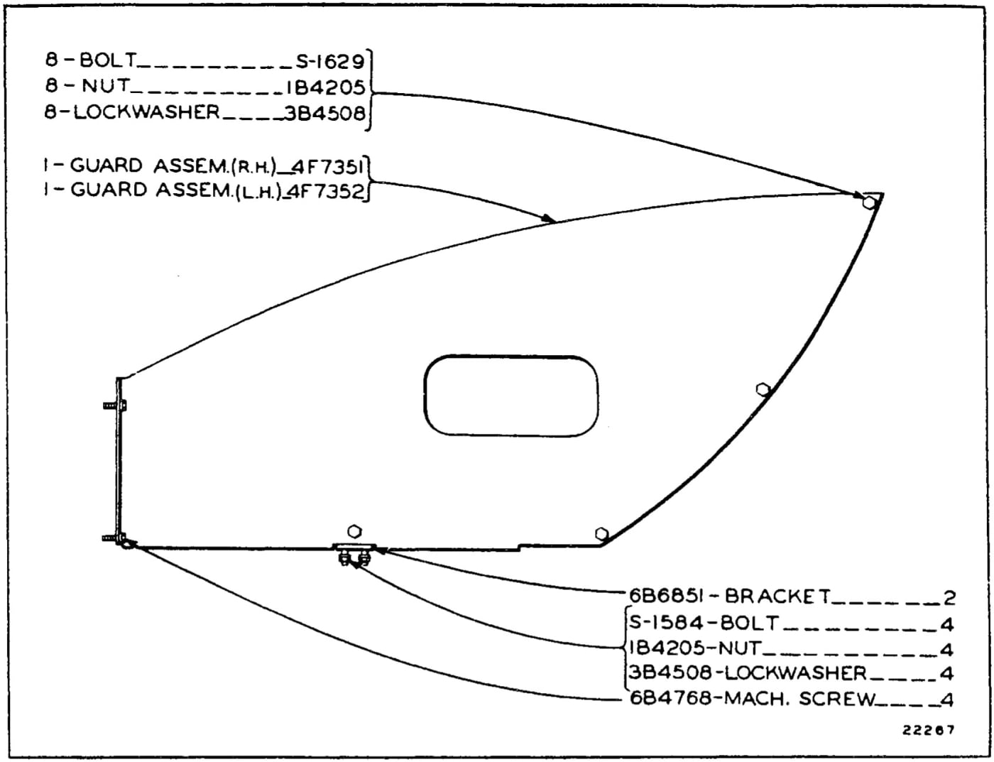 4F7353 BRUSH GUARD GROUP - For use with Bulldozer