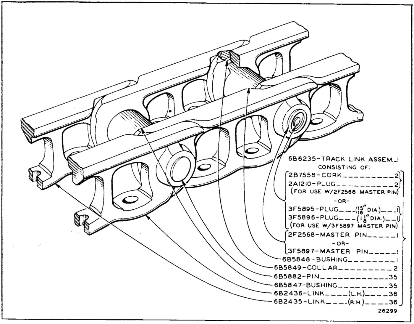 TRACK LINK ASSEMBLY (2 Assemblies Req'd.)