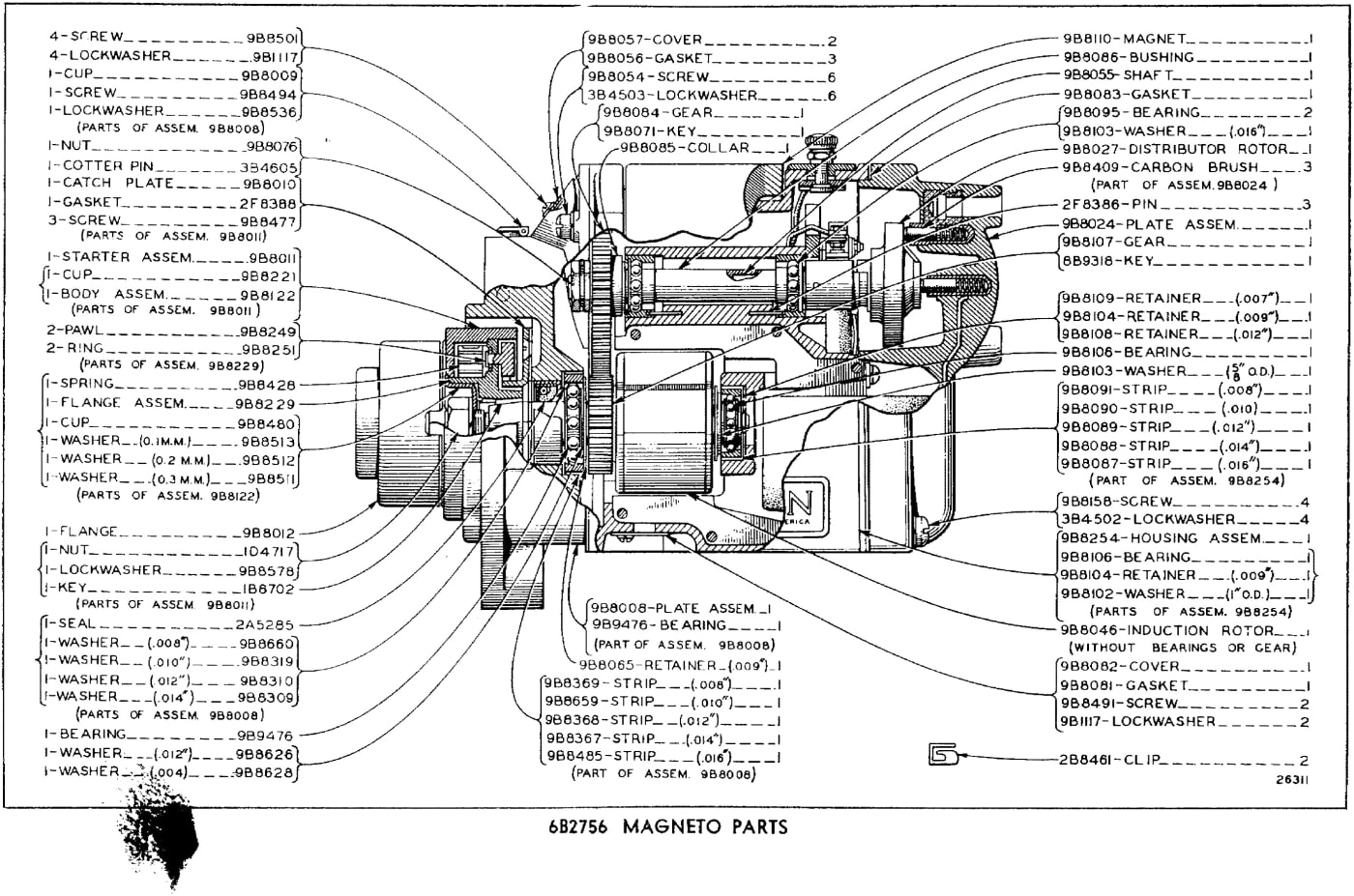 6B2756 MAGNETO PARTS