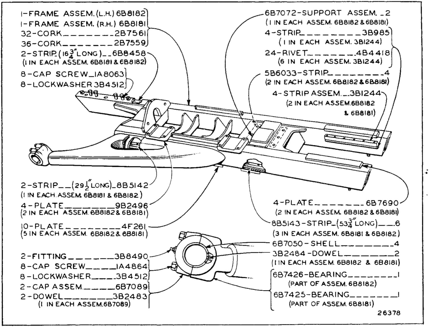 TRACK ROLLER FRAME (Effective with Serial No. 7M2116)